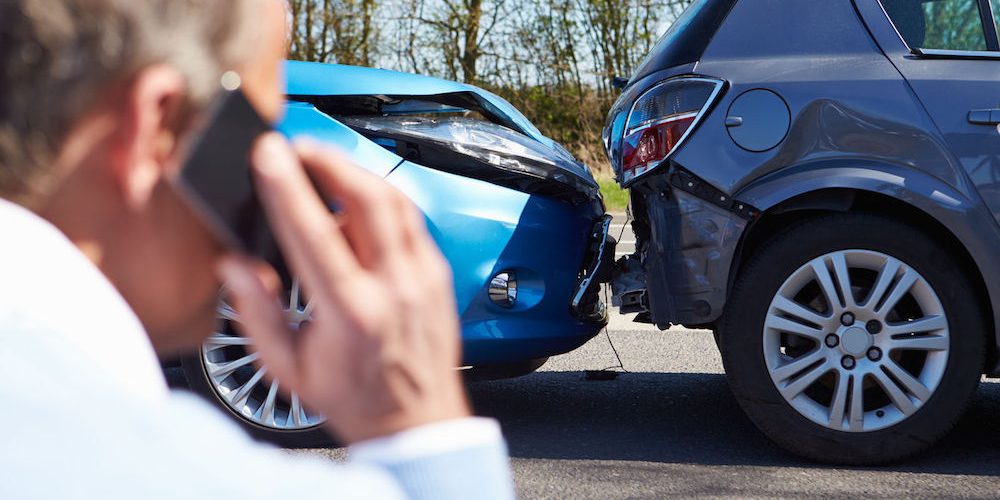 wrecked car representing car insurance